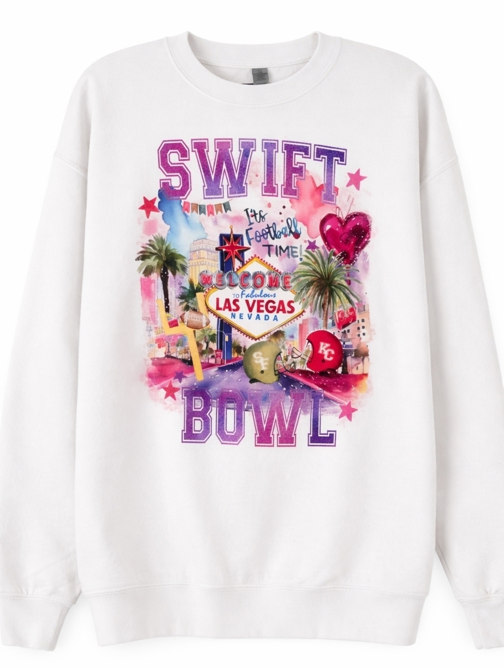 Gildan Swift Bowl Fan Graphic Crewneck Sweater Sweatshirt XL
